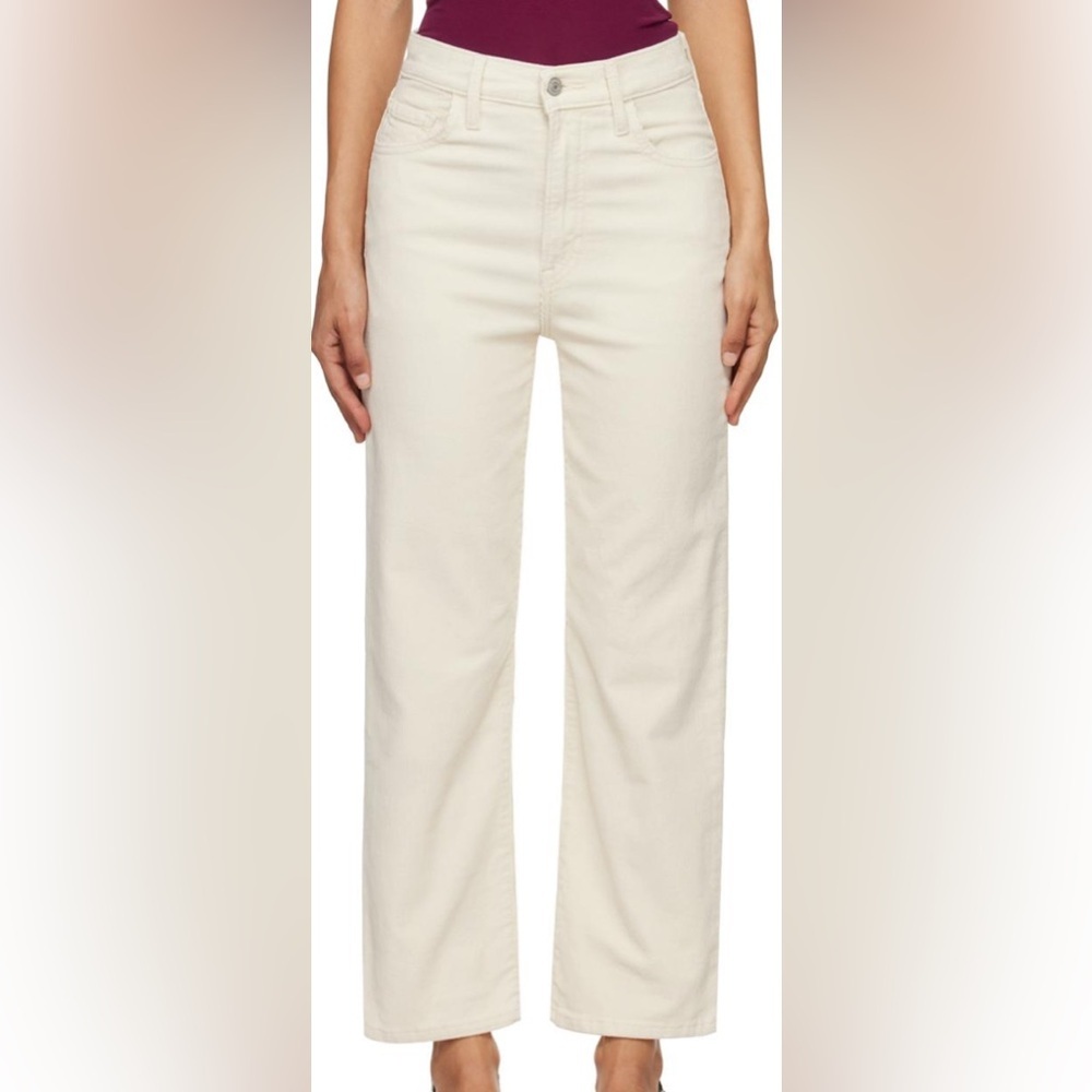 Premium Levi’s Corduroy Ribcage Straight Ankle Cream Pants Size 29